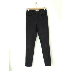 Levis 721 High Rise Skinny Black Denim Jeans Womens 27 Sculpt Stretch Slim